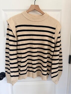 NWOT pretty garden striped sweater small